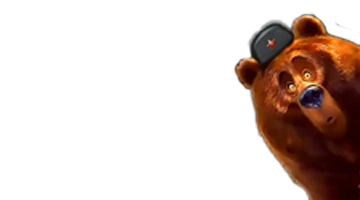 Изображение медведя в русской шапке, символизирующего приветственный бонус в Онлайн-казино Vivaro.